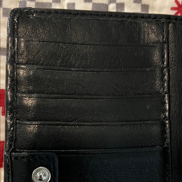 Coach Black Leather Folded Wallet - Picture 4 of 6